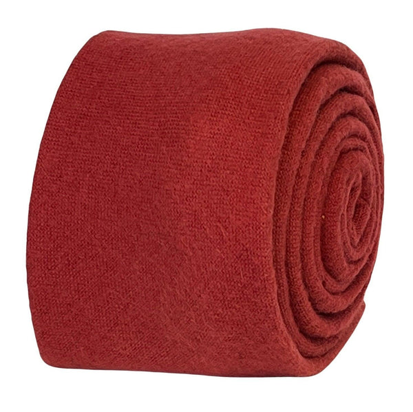 plain red wool  tie